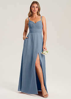 Azazie Terese Bridesmaid Dresses Twilight A-Line Pleated Chiffon Dress image6