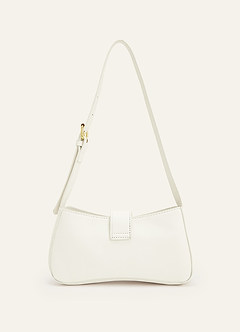 front Chic Bone Gold Buckle Shoulder Bag