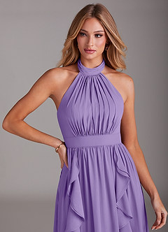 Azazie Avary Bridesmaid Dresses Tahiti A-Line Pleated Chiffon Dress image6