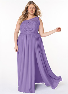 Azazie Demi Bridesmaid Dresses Tahiti A-Line One Shoulder Chiffon Dress image13