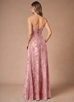 Thalyn Coral Pink Long Prom Dress image2