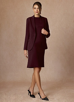 front Kennedy Cabernet Sukienka Ze Stretchem Strukturalnym