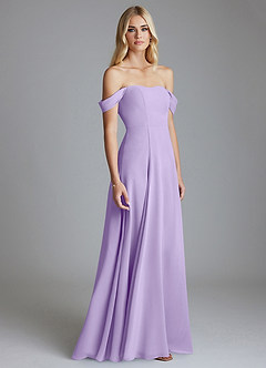 Azazie Seriana Suknie dla druhen Linia A Zza ramienia Szyfon Do ziemi Sukienka image4