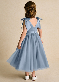 Azazie Serene Flower Girl Klänningar Klänning Balklänning i Matt satäng Rosett image3