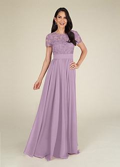 Azazie Annette Kleider für die Brautmutter A-Linie Spitze Chiffon Kleid Blauregen image3