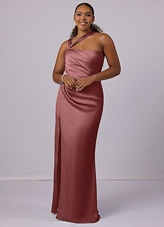 Barbie ♥ Azazie Bridesmaid Dresses Amethyst Mermaid One Shoulder Stretch Satin Dress image6