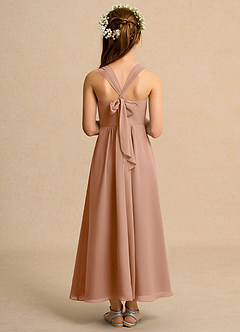 Azazie Tater Junior Formal Flower Girl Klänningar Klä A-Line i Chiffong Plisserad image2