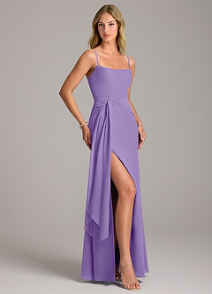 Azazie Tahlia Abiti da Damigella Abito A-Line in Chiffon Con Cintura Tahiti image3