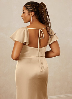 Christian Siriano Bridal for Azazie 1005 Brautjungfernkleider Etui Herzausschnitt Stretch-Satin Kleid Champagner image16