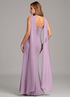 Azazie Kinsley Vestidos de damas de honor Vestido de Glicinia de Gasa de Corte Sirena con Plisado image2