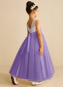 Azazie Tay Flower Girl Dresses Tahiti A-Line Sequins Tulle Dress image5