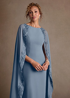 Azazie Artemisia vestidos de madre de la novia Vestido de Crepúsculo de Gasa de Corte Recto con Encaje image6