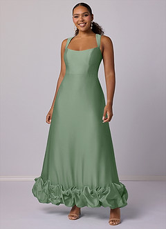 Barbie ♥ Azazie Slutrea Klänning av A-Line i Stretch Satin med fickor Bermuda image6