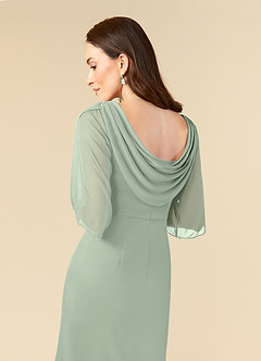 Azazie Magdalene Mother of the Bride Dresses Dusty Sage Sheath Sequins Mesh Dress image6