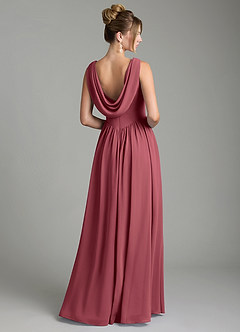 Azazie Novi Bridesmaid Dresses Merlot A-Line Pleated Chiffon Dress image5