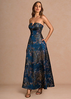Marlie Teal Floral Maxi Dress image3