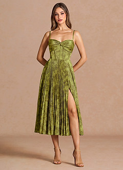 Vesper Moss Brown Midi Dress image3