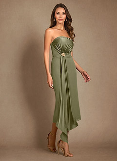 Azazie Dinanta Kleider für die Brautmutter Spalte Plissee Chiffon Kleid Pistazie image7