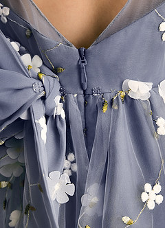 Azazie Elowen vestidos de niña de las flores Vestido Tormenta de Encaje de Línea A con Escote corazón image7