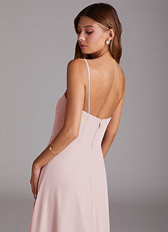 Azazie Wren Jurken voor bruidsmeisjes Jurk van Chiffon met A-Lijn Strapless Blozend Roze image7