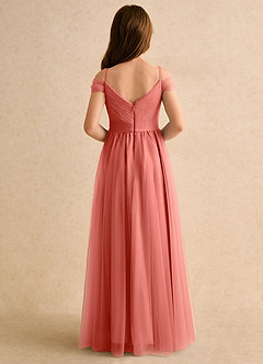 Azazie Yuna Girls Formal Blomsterpigekjoler A-linje Off the shoulder Tulle Gulvlængde Kjole image2