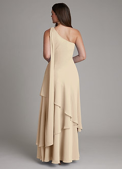 Azazie Monique Suknie dla druhen Linia A Jedno ramię Szyfon Do ziemi Sukienka image2