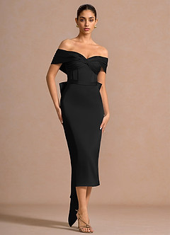 Andrea Black Midi Dress image5