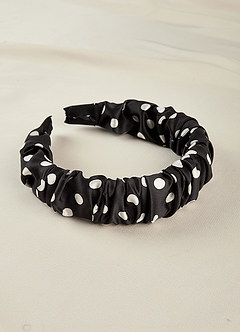 front Polka Dot Scrunched Headband
