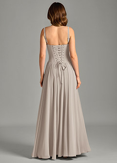 Azazie Evadina Suknie dla druhen Linia A Gorset Szyfon Do ziemi Sukienka image2