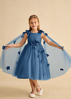 Azazie Staria Flower Girl Dresses Twilight Ball-Gown Ruched Tulle Dress image4