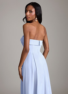 Azazie Lucienne Bridesmaid Dresses Ice A-Line Strapless Chiffon Convertible Dress image7