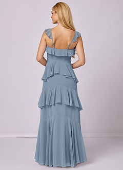Barbie ♥ Azazie Bridesmaid Dresses Dusty Blue A-Line Sweetheart Neckline Chiffon Dress image5