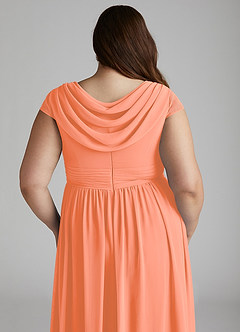 Azazie Organa Brautjungfernkleider A-Linie Plissee Chiffon Kleid Sonnenuntergang image12