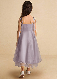 Azazie Bunie Flower Girl Dresses Dusk A-Line Spaghetti Strap Tulle Dress image3