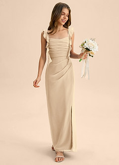 Azazie Jessamine Junior Klä av Sjöjungfru i Chiffong Älskling Halsringning image3