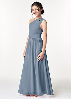 Azazie Molly Junior Twilight A-Line Pleated Chiffon Dress image5