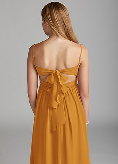 Azazie Zeya Junior Butterscotch A-Line Chiffon Dress image2