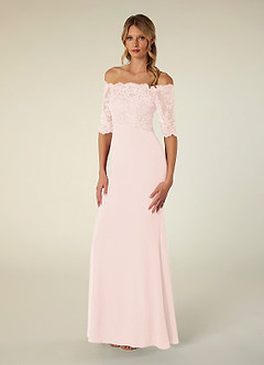 Azazie Jette vestidos de madre de la novia Vestido de Rosa Rubor de Encaje de Sirena con Vestidos sin tirantes image3