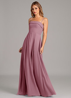 Azazie Lucienne Bridesmaid Dresses Vintage Mauve A-Line Strapless Chiffon Convertible Dress image6