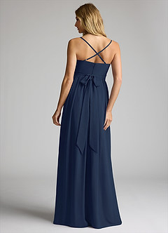 Azazie Llana Maternity Bridesmaid Dresses A-Line Chiffon Floor-Length Dress image2
