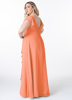 Azazie Omari Abiti da Damigella Abito A-Line in Chiffon Tramonto image8