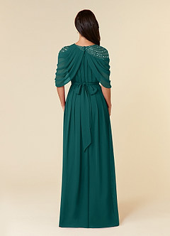 Azazie Olena Mother of the Bride Dresses Peacock A-Line Sequins Chiffon Dress image2