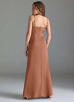 Azazie Maci Junior Klä av Sjöjungfru i Stretch Satin Plisserad image5