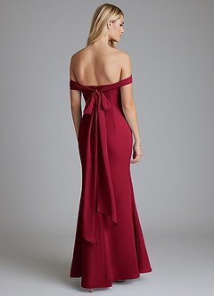 Azazie Solstice Venta Final Vestido de Sky Blue de Gasa de Corte Sirena Convertible con Sin tirantes image7