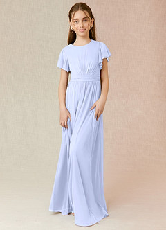 Azazie Mosley Junior Abito A-Line in Maglia Increspato Lavanda image1