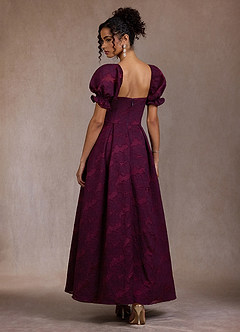 Robe Longue Orchidée Prune Gabby image2
