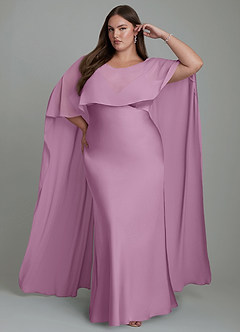 Azazie Stefania Bridesmaid Dresses Wisteria A-Line Stretch Satin Dress image7