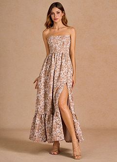 Vestido Marrón Multi Largo Soline image1