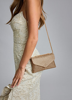 front Rhinestone Sequin Embellished Envelope Shoulder Bag