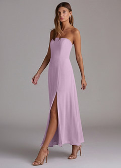 Azazie Wren Bridesmaid Dresses Wisteria A-Line Strapless Chiffon Dress image3